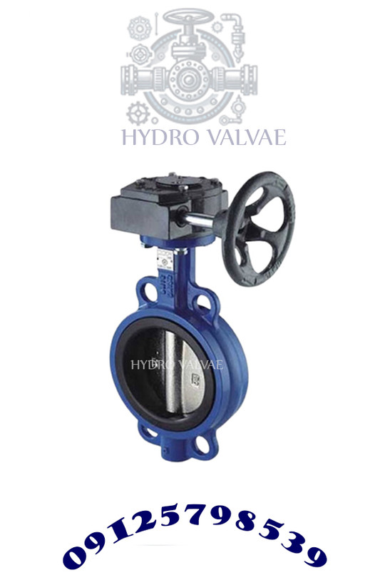 شیر پروانهای گیربکسی ویفری PN16 برند میراب با دیسک استیل