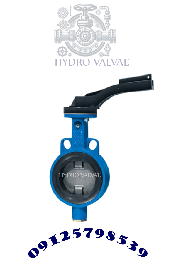 شیر پروانه‌ای اهرمی ویفری با دیسک چدن میراب – مناسب خطوط آب و سیستم‌های تاسیساتی