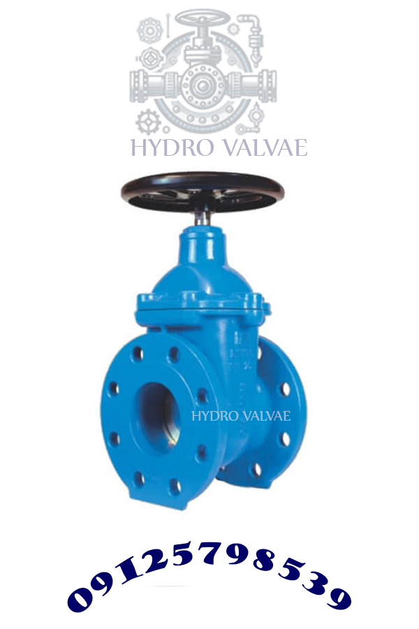 شیر فلکه کشویی زبانه لاستیکی PN16 میراب – مناسب خطوط آب و سیستم‌های صنعتی